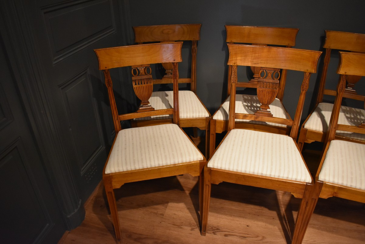 Set Of Six Directoire Style Chairs-photo-3