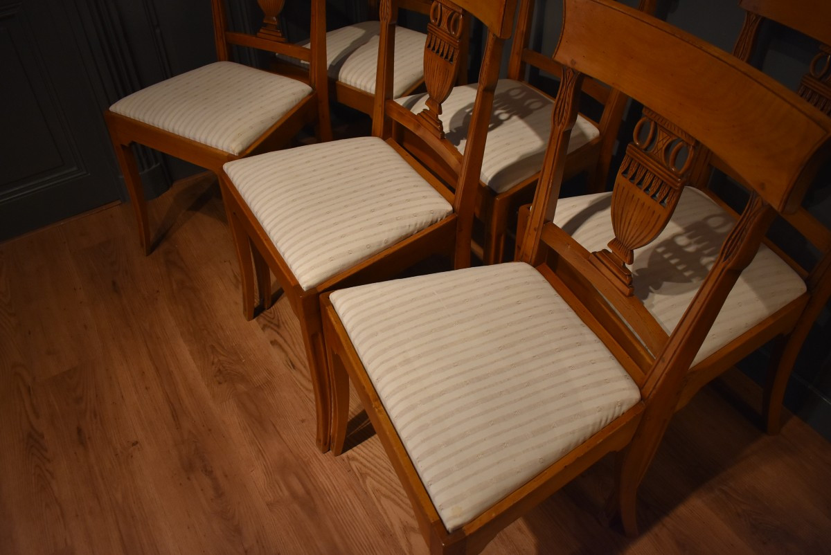 Set Of Six Directoire Style Chairs-photo-1