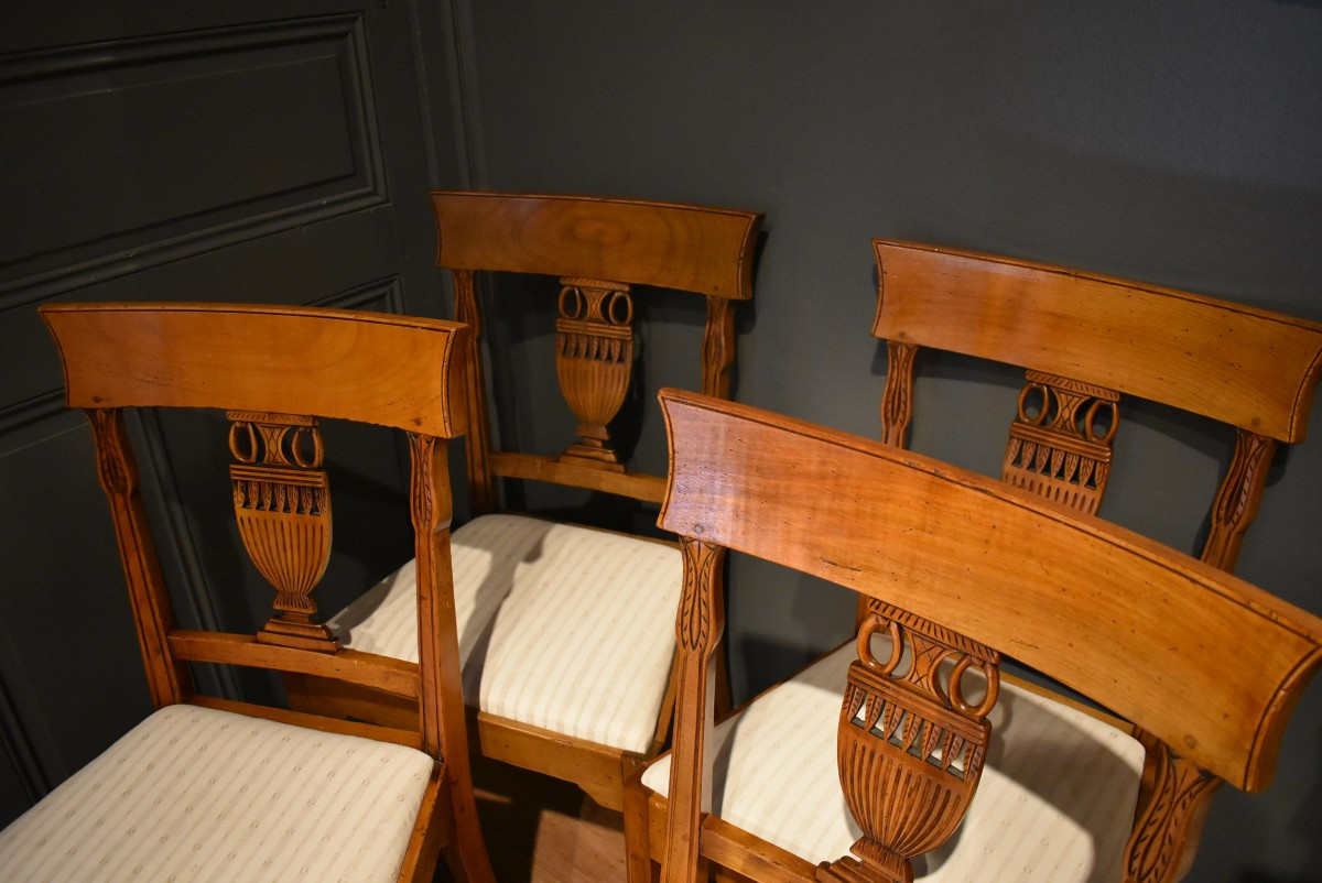Set Of Six Directoire Style Chairs-photo-3