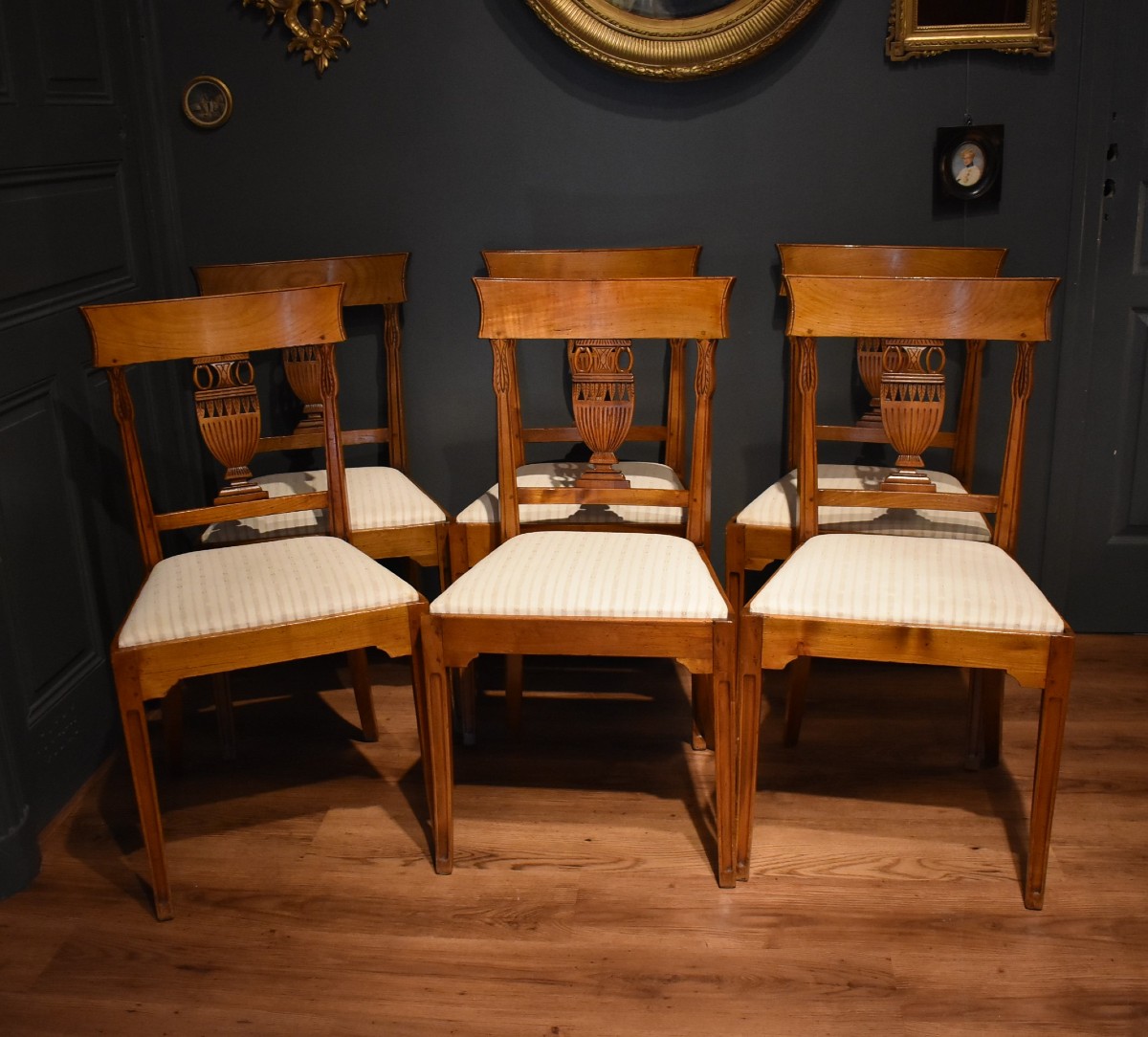 Set Of Six Directoire Style Chairs