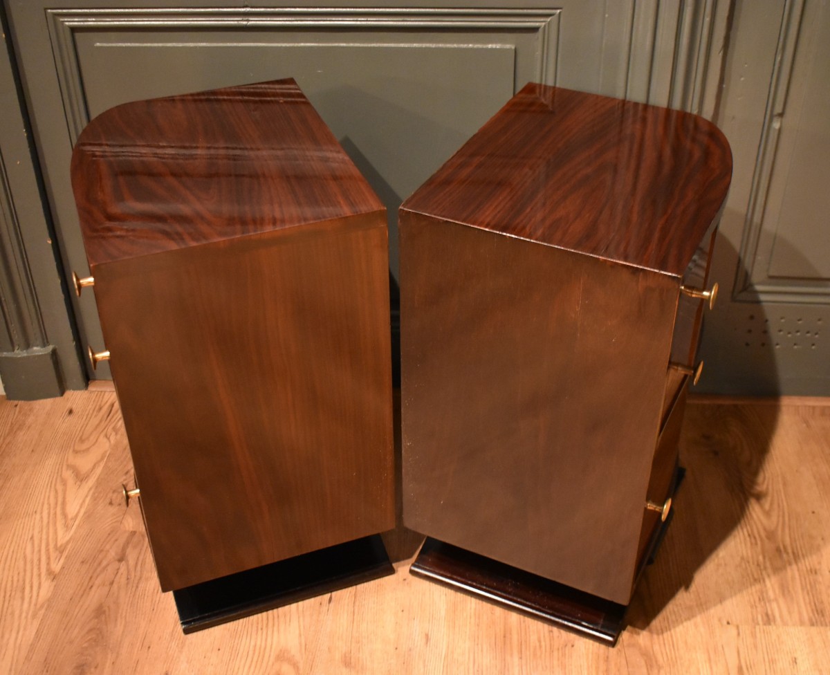 Pair Of Art Deco Bedside Tables-photo-8