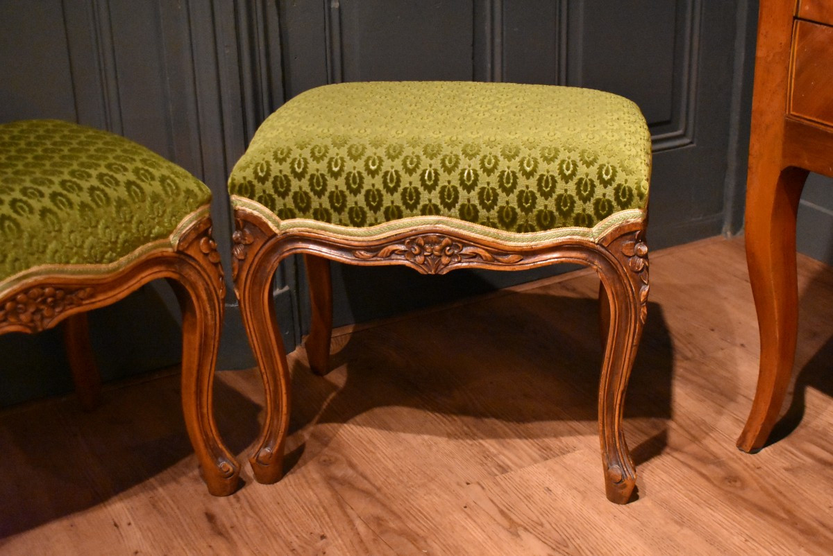 Pair Of Louis XV Style Stools-photo-2