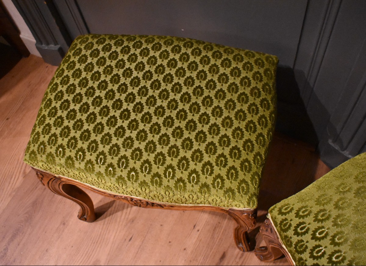 Pair Of Louis XV Style Stools-photo-3