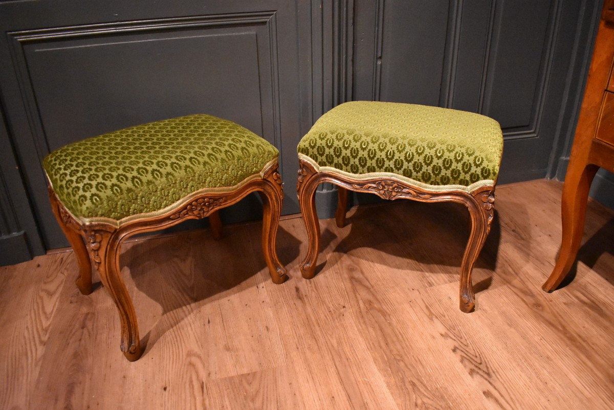 Pair Of Louis XV Style Stools-photo-5