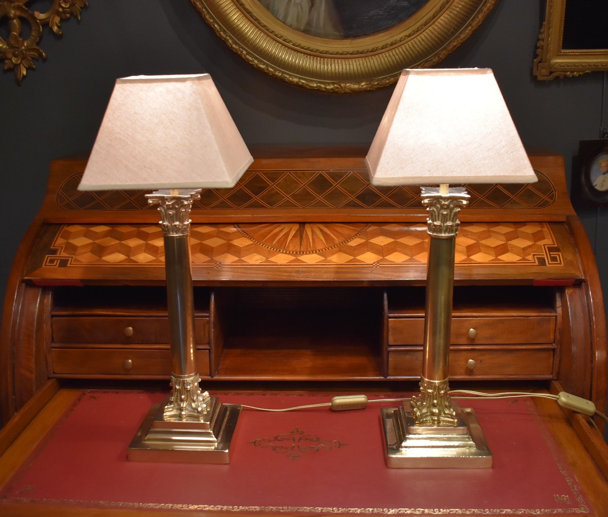 Pair Of Empire Style Lamps