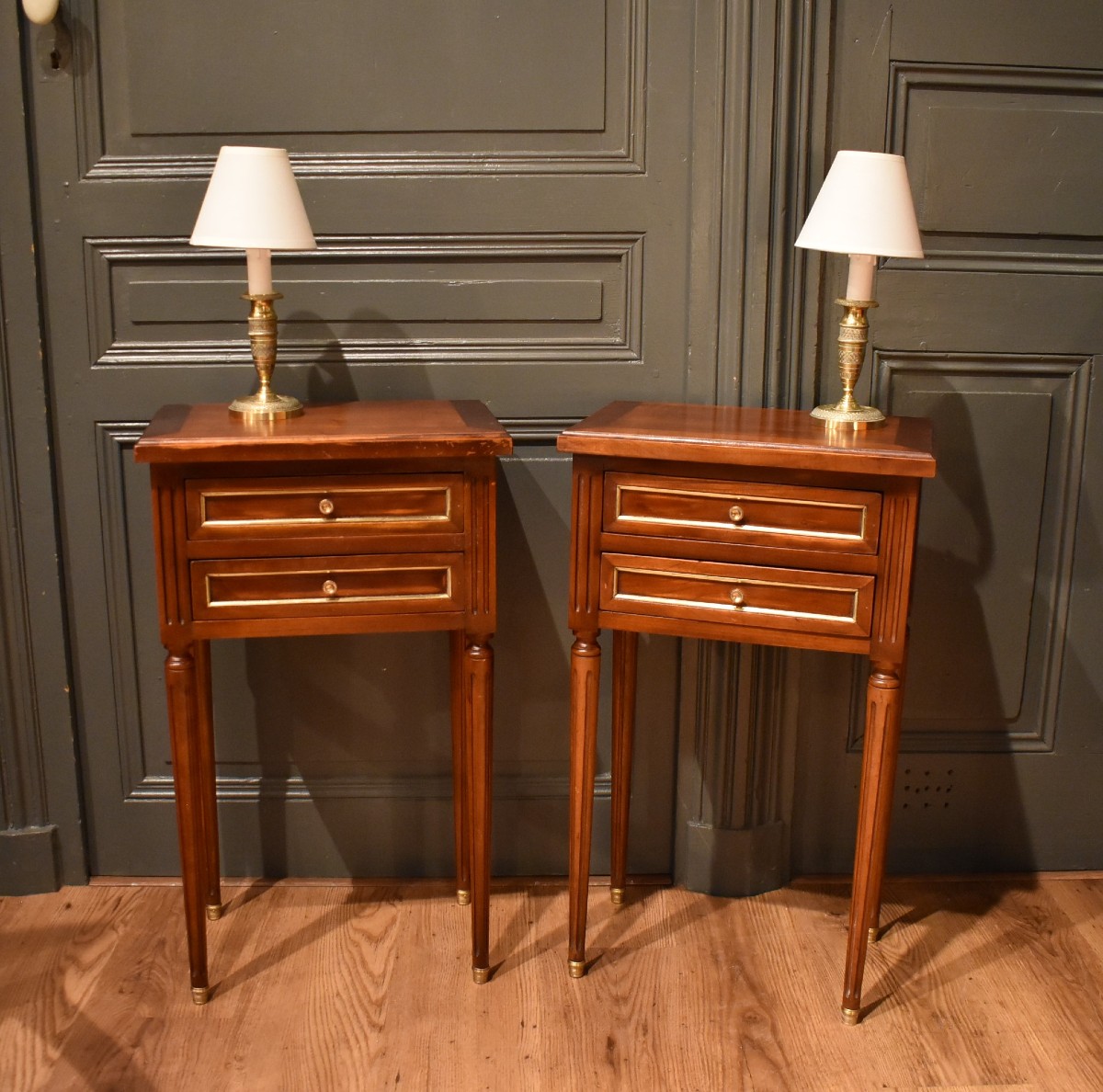 Pair Of Louis XVI Style Bedside Tables