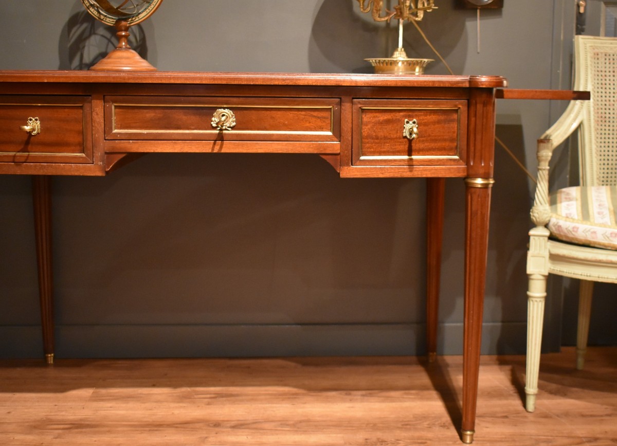 Bureau plat de style Louis XVI-photo-4