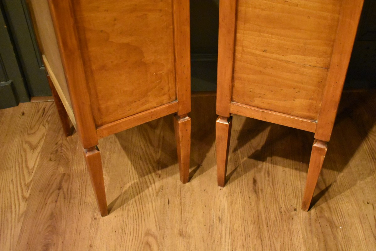 Pair Of Louis XVI Style Bedside Tables-photo-4