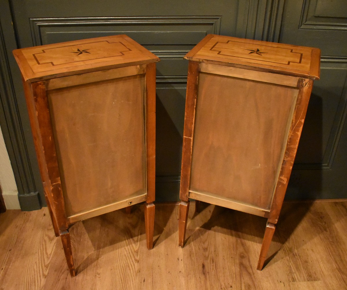 Pair Of Louis XVI Style Bedside Tables-photo-5