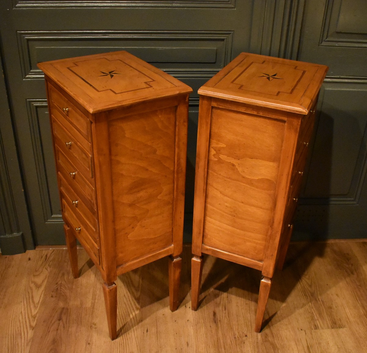 Pair Of Louis XVI Style Bedside Tables-photo-6