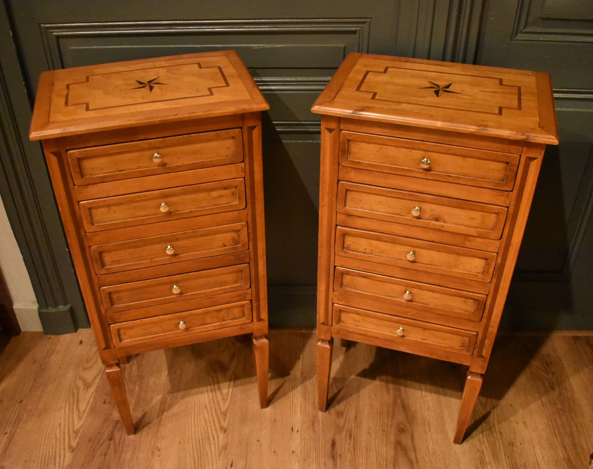 Pair Of Louis XVI Style Bedside Tables
