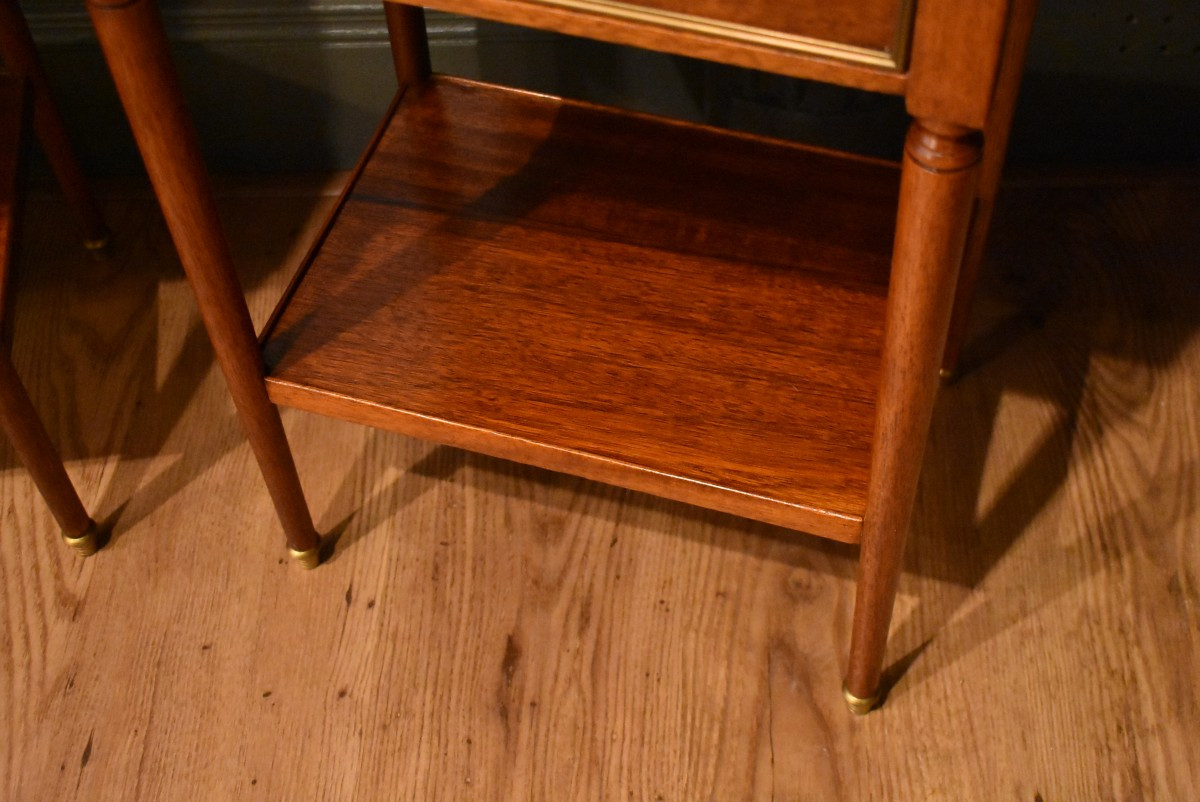 Pair Of Louis XVI Style Bedside Tables-photo-4