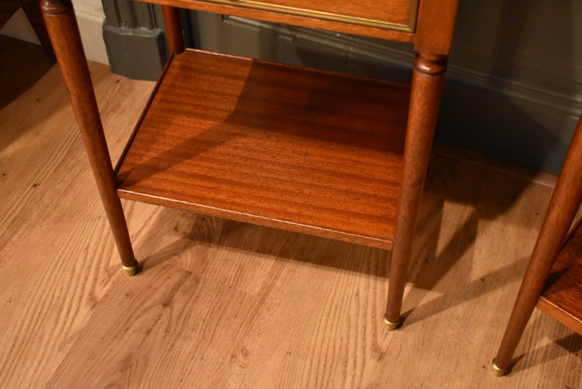 Pair Of Louis XVI Style Bedside Tables-photo-5