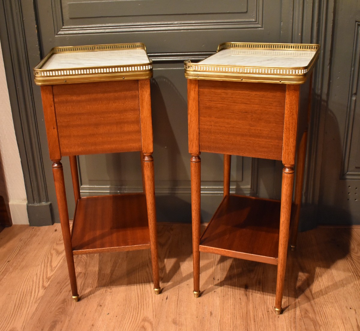 Pair Of Louis XVI Style Bedside Tables-photo-6