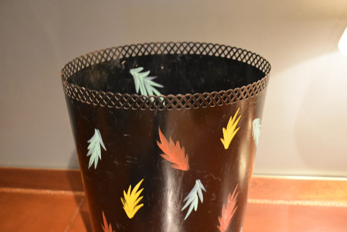 Corbeille à papiers en tôle peinte-photo-2