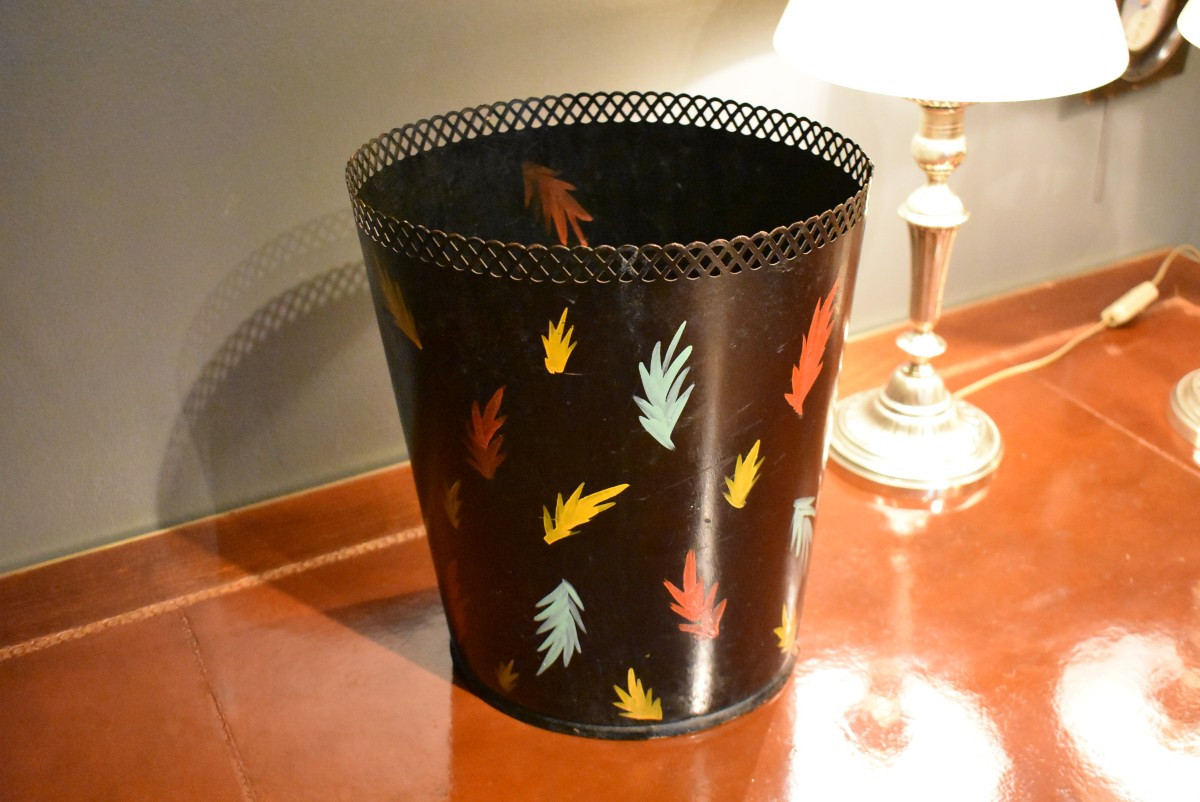 Corbeille à papiers en tôle peinte-photo-4