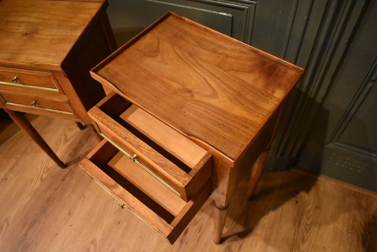 Paire de petits chevets de style Louis XVI-photo-3