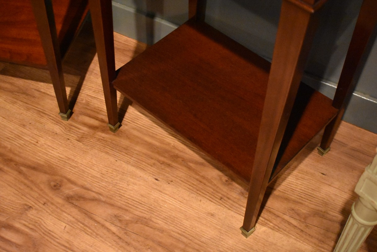 Pair Of Louis XVI Style Bedside Tables-photo-4