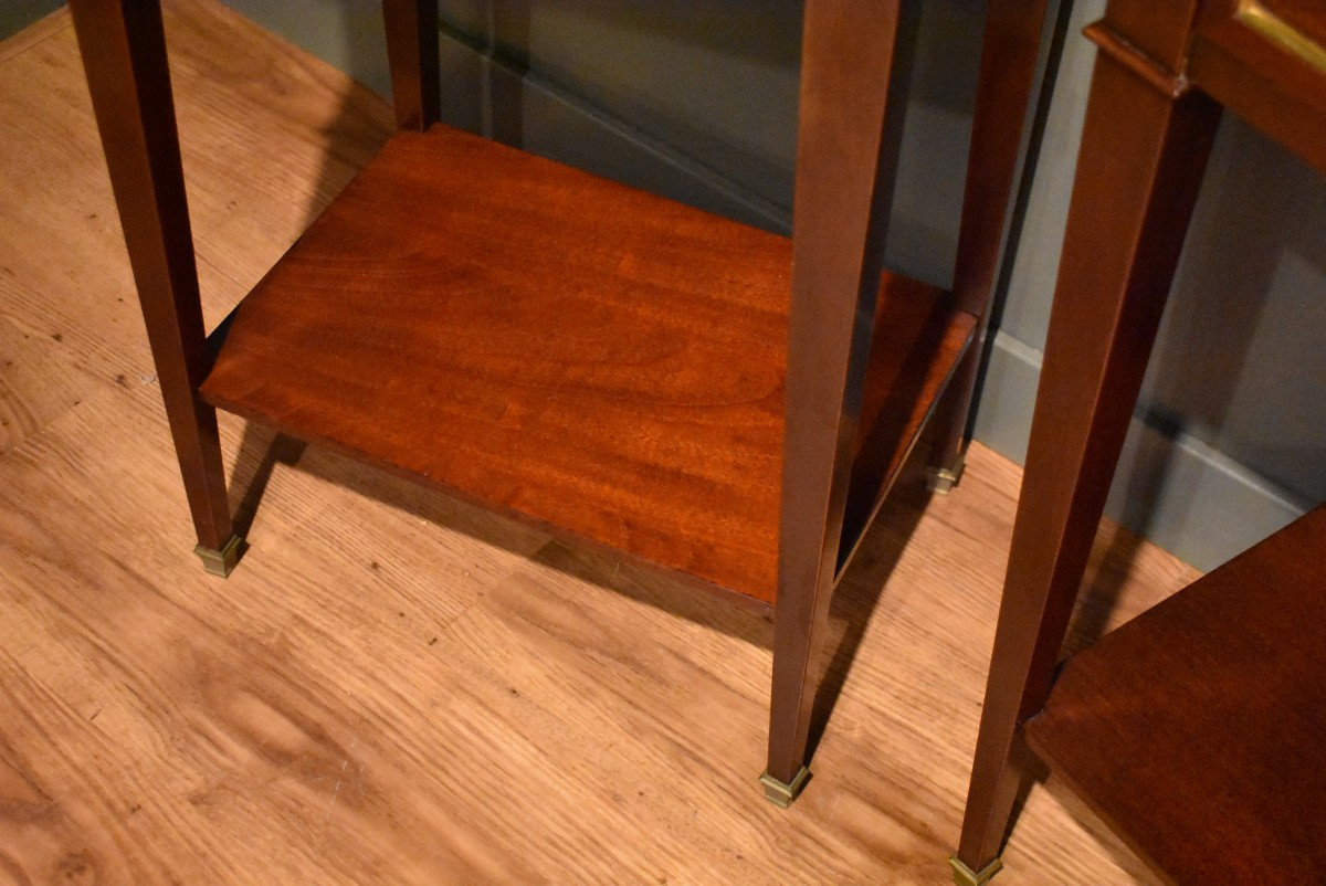 Pair Of Louis XVI Style Bedside Tables-photo-5