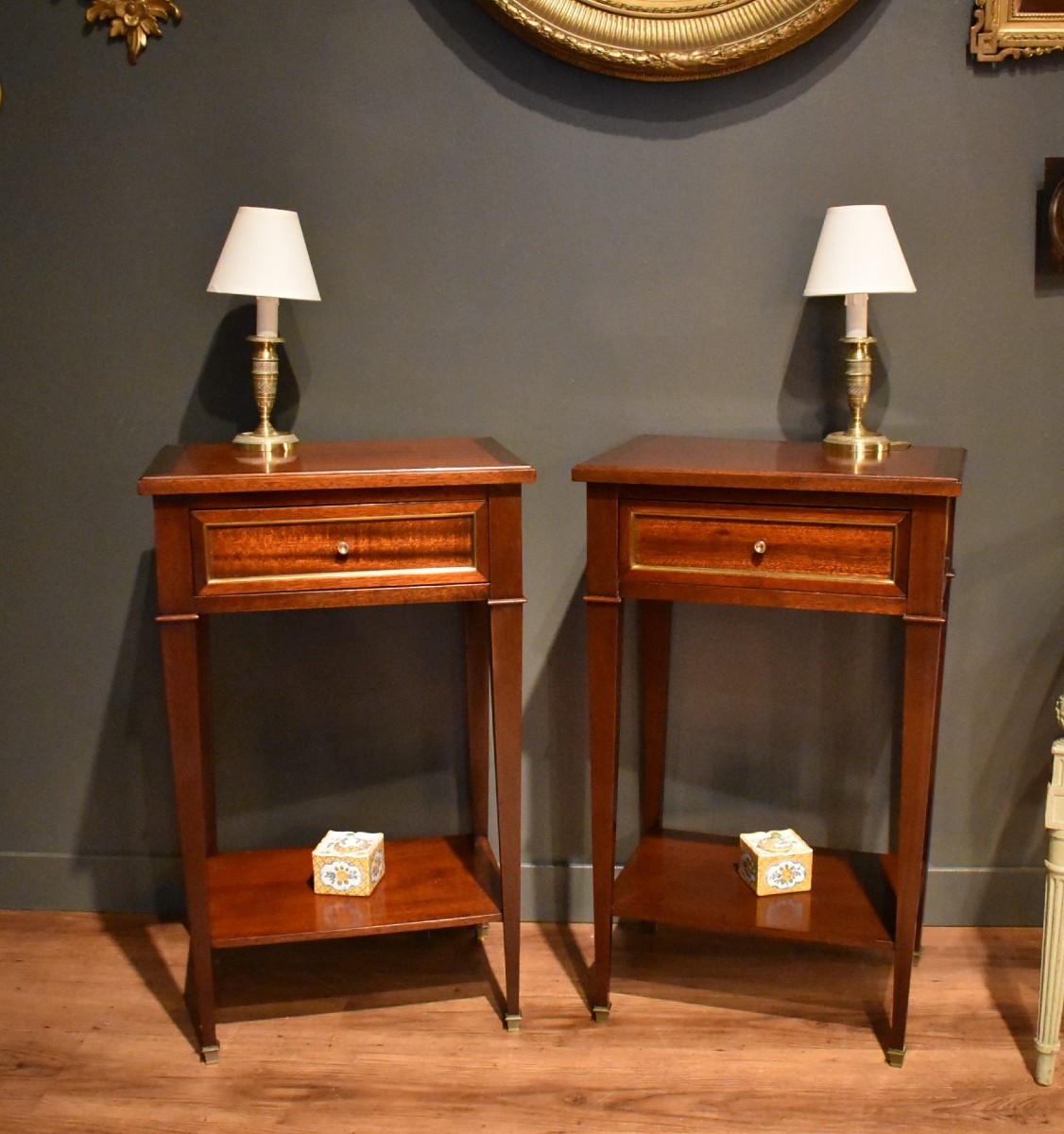 Pair Of Louis XVI Style Bedside Tables