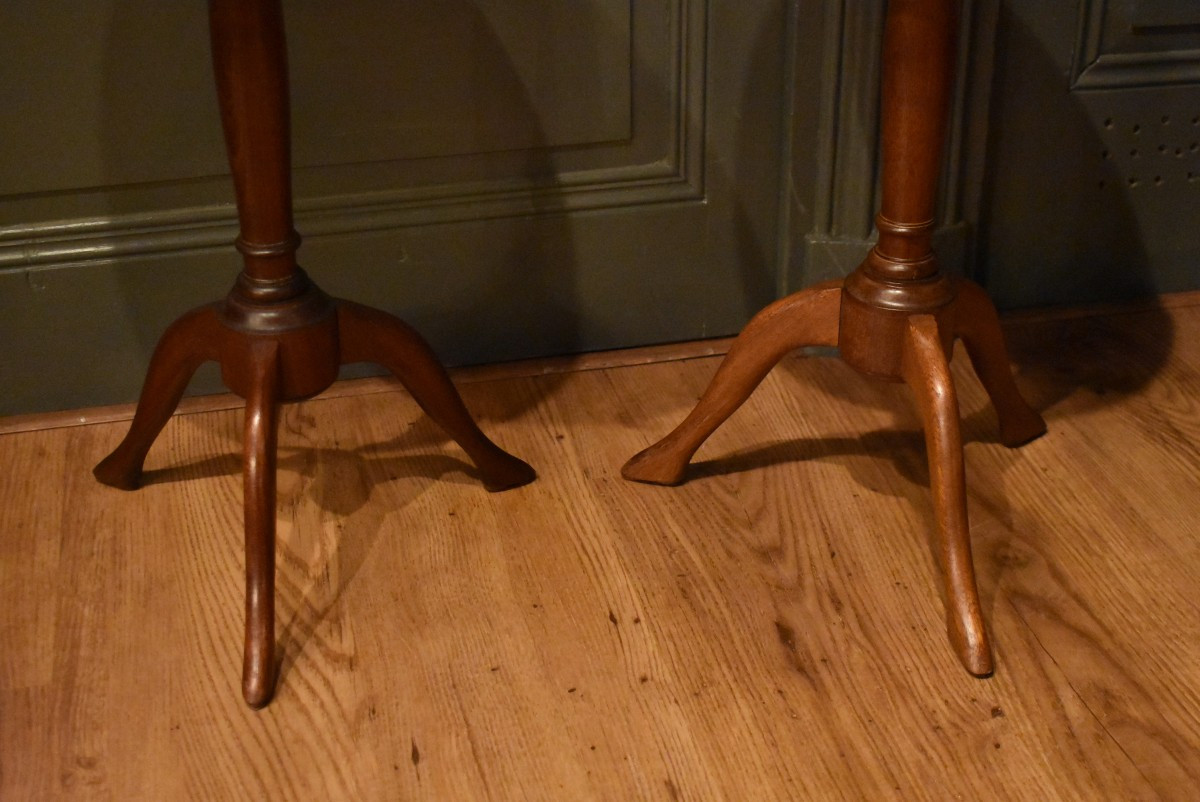 Two Small Louis XVI Pedestal Tables-photo-1