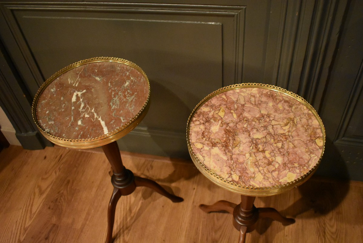 Two Small Louis XVI Pedestal Tables-photo-2