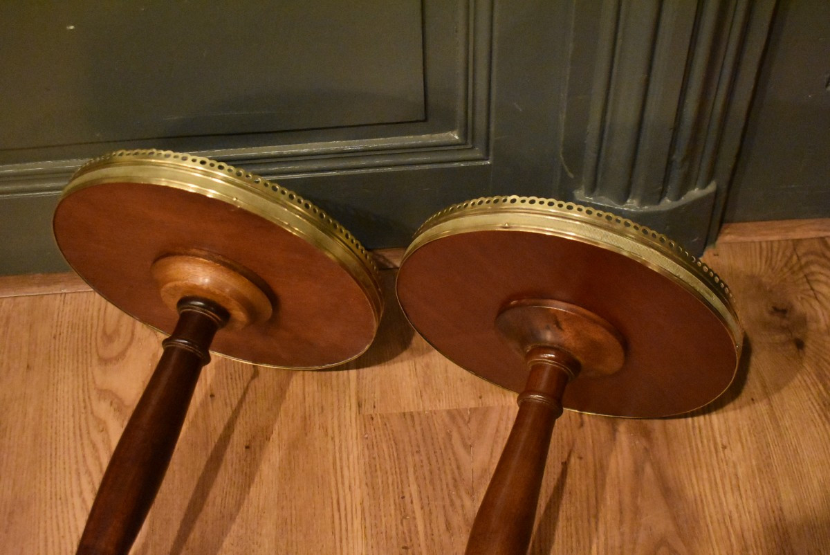 Two Small Louis XVI Pedestal Tables-photo-5