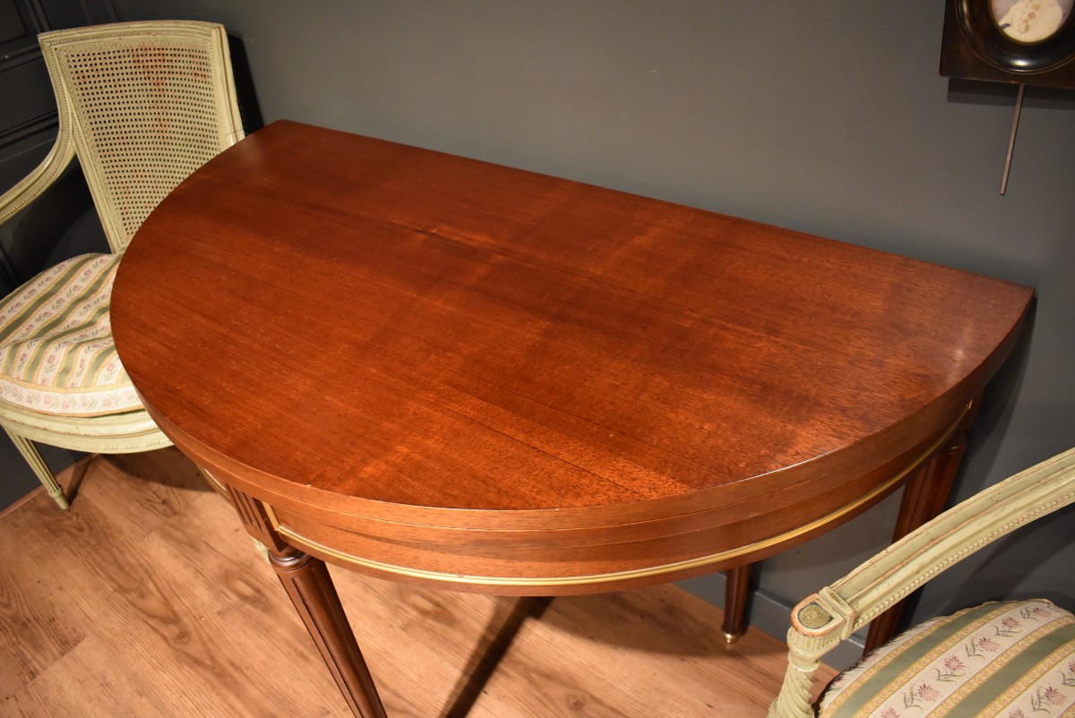 Table demi lune de style Louis XVI-photo-1