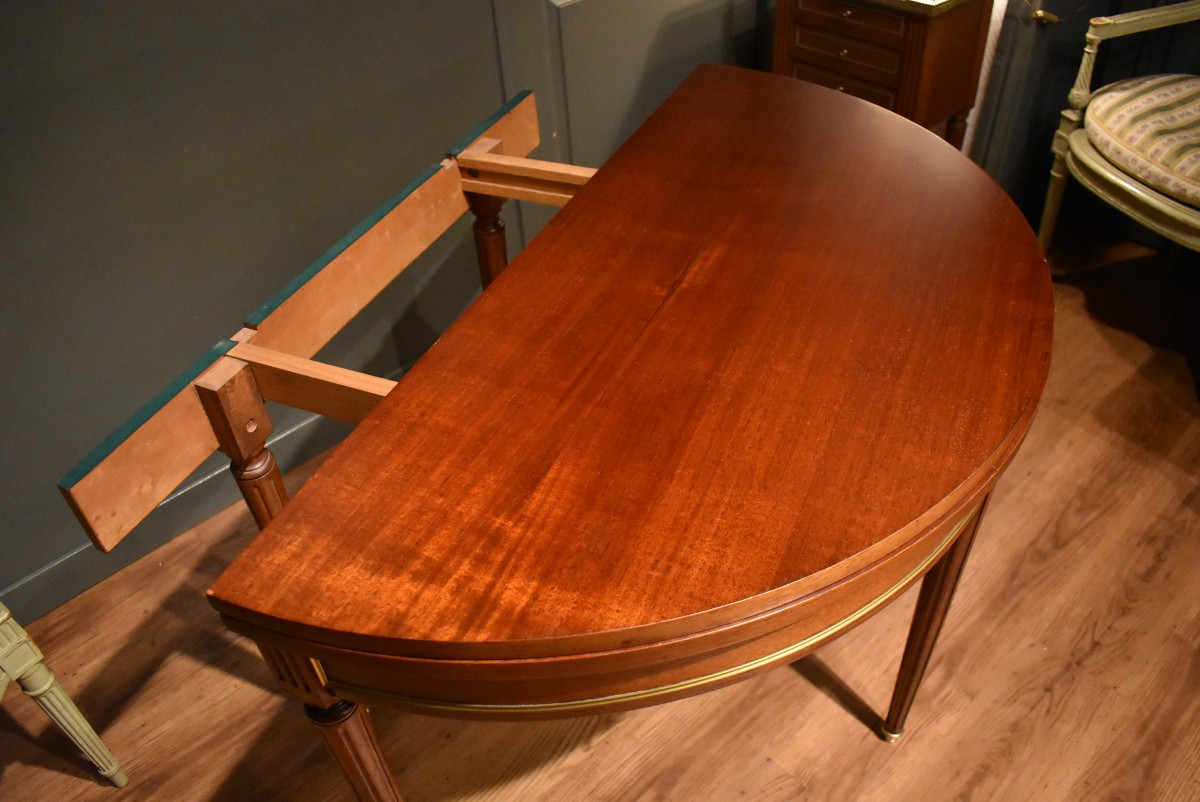 Table demi lune de style Louis XVI-photo-3