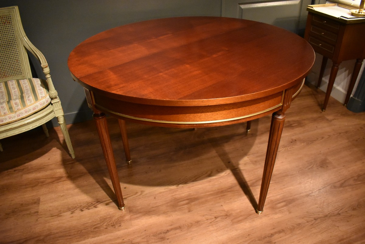 Table demi lune de style Louis XVI-photo-4