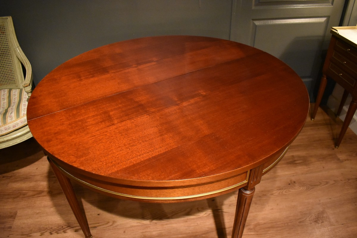 Table demi lune de style Louis XVI-photo-5