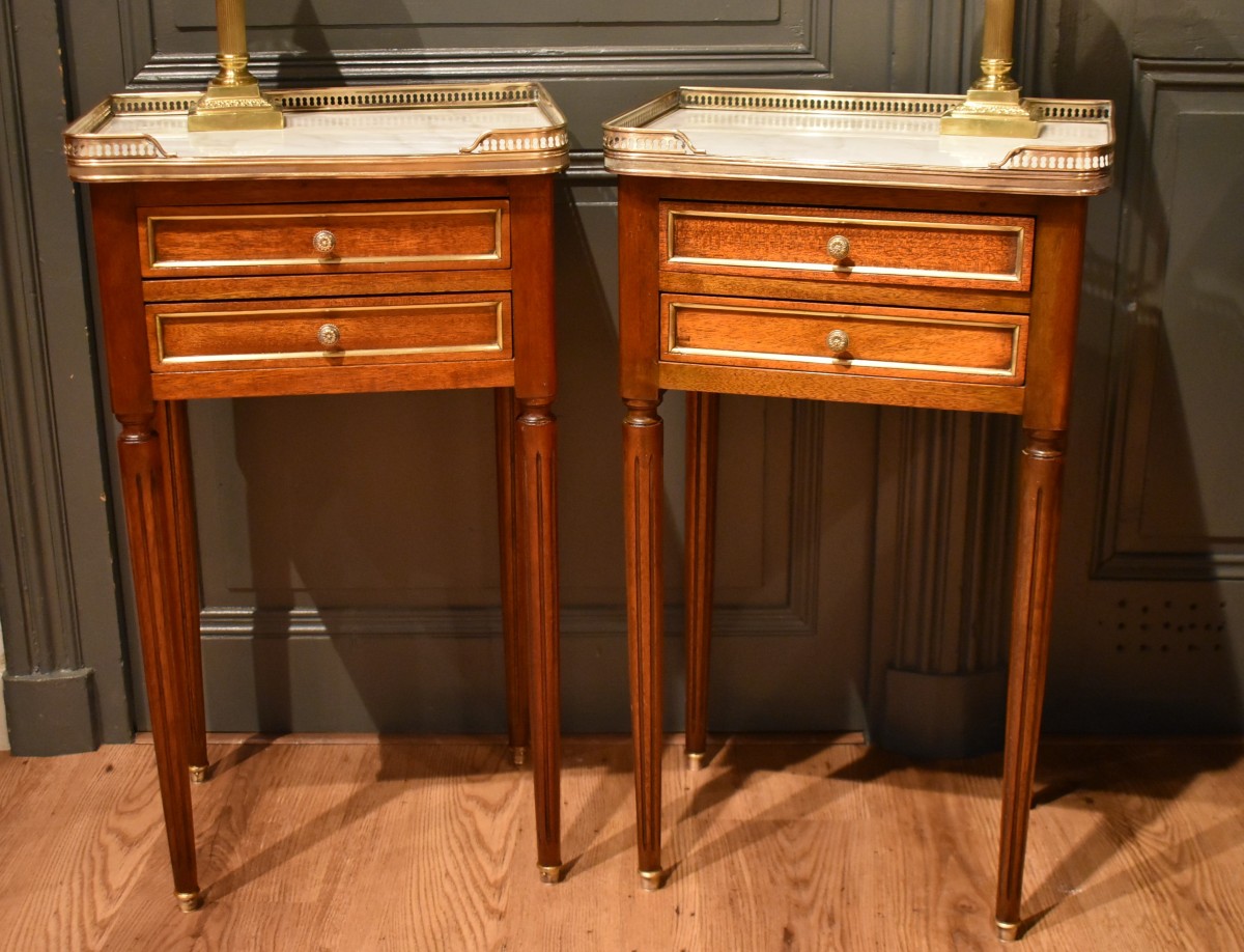 Paire de chevets de style Louis XVI-photo-2