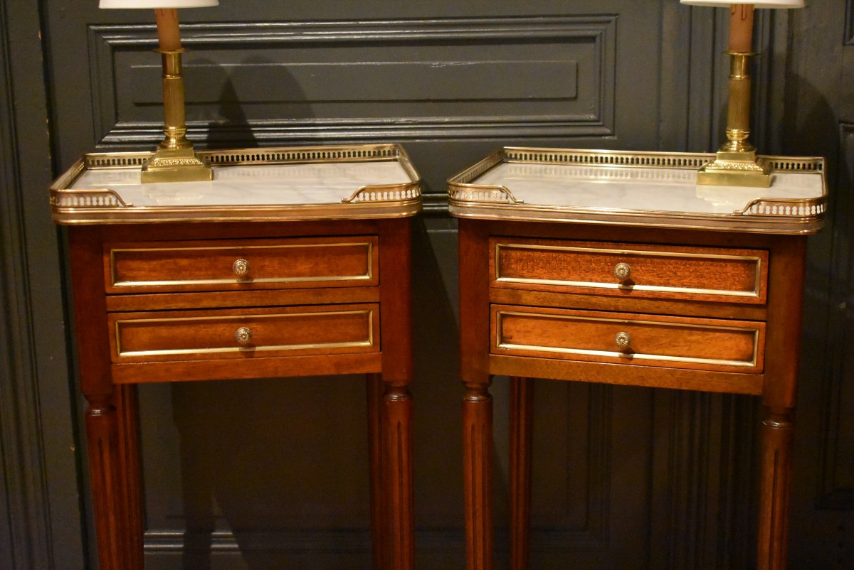 Paire de chevets de style Louis XVI-photo-3