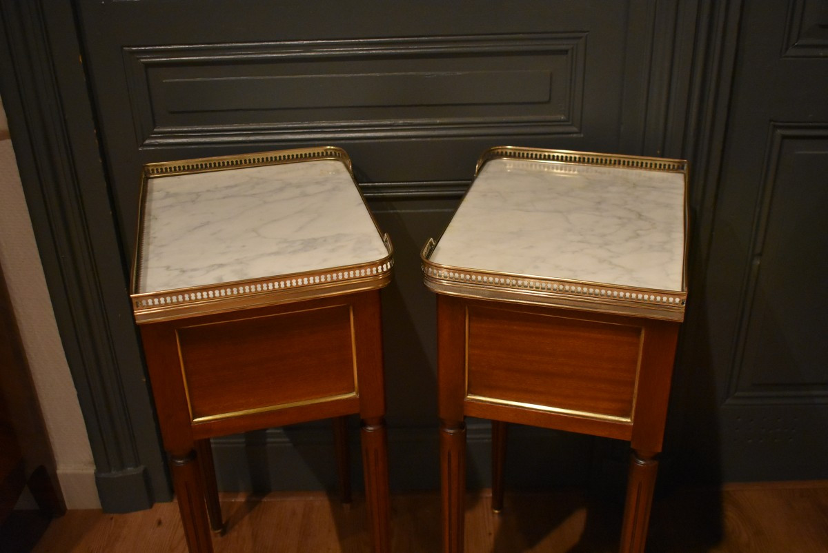 Paire de chevets de style Louis XVI-photo-4