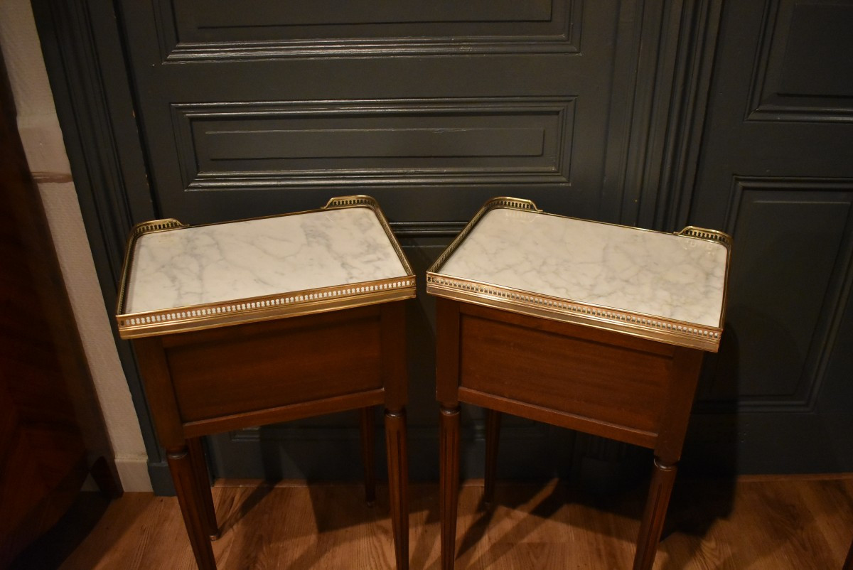Paire de chevets de style Louis XVI-photo-6
