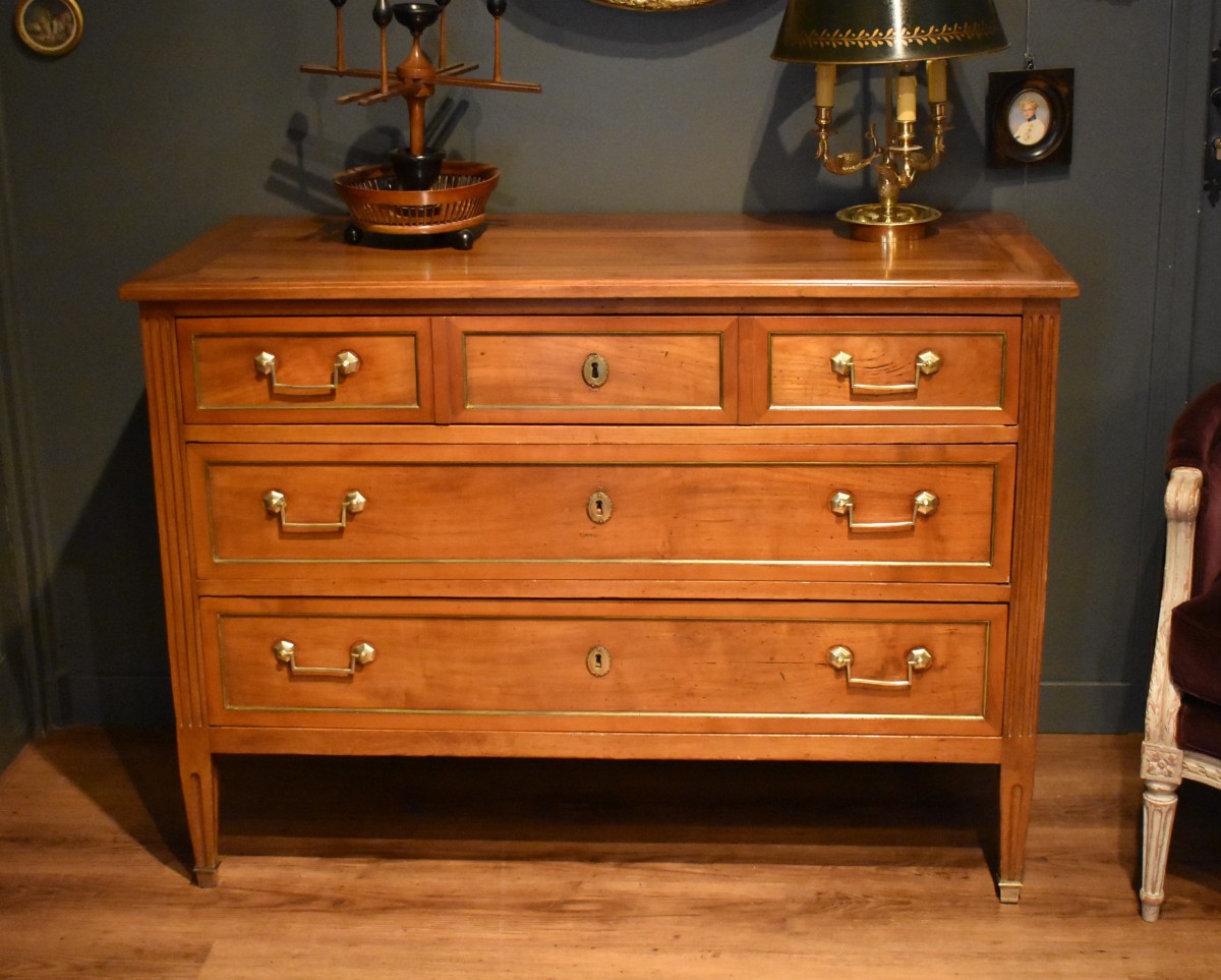 Louis XVI Style Chest Of Drawers-photo-2