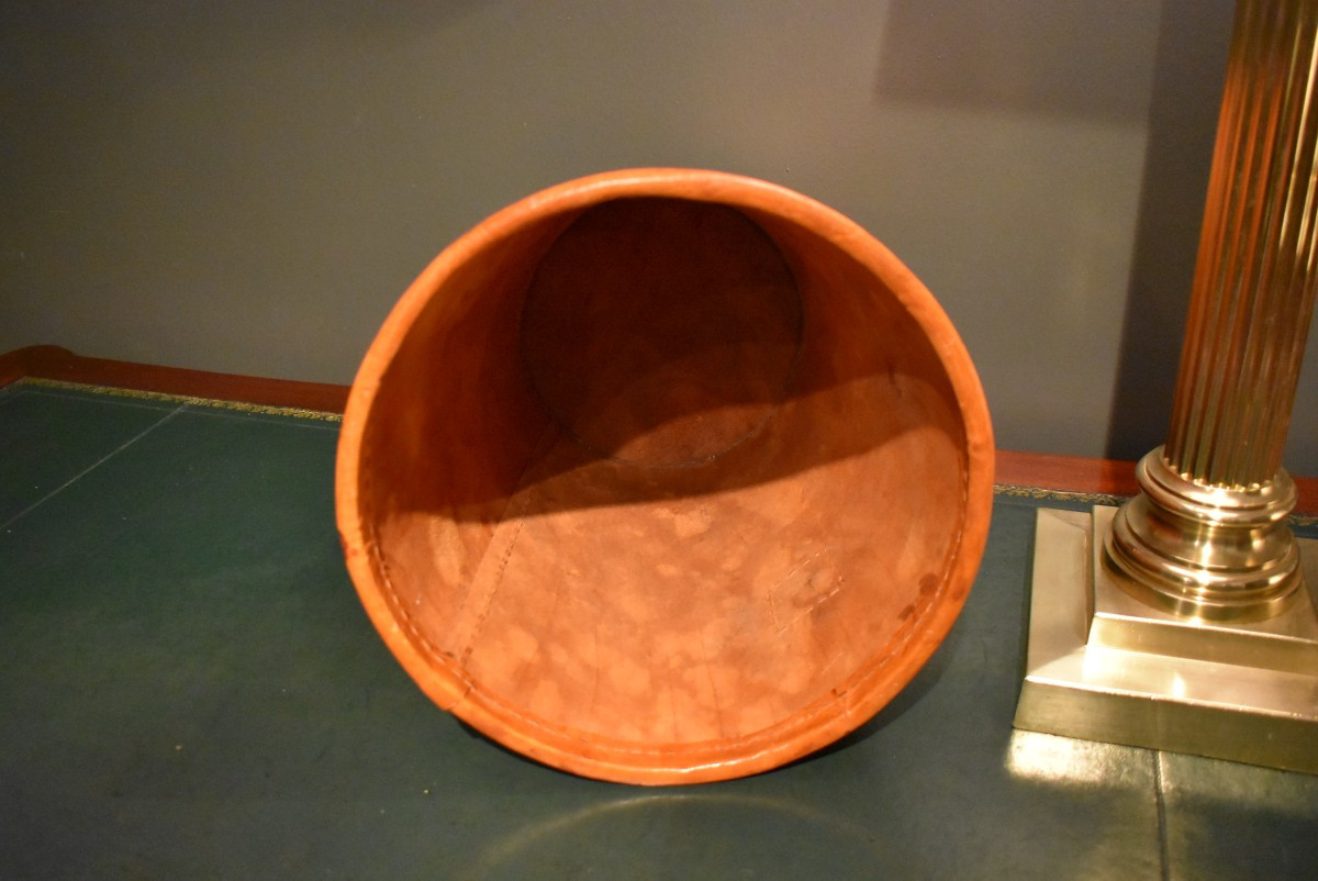 Leather Wastepaper Basket-photo-3