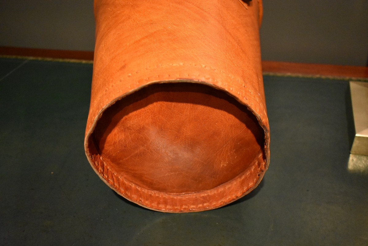Leather Wastepaper Basket-photo-4