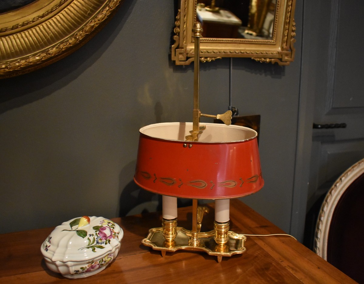 Small Bouillotte Lamp In Gilded Bronze