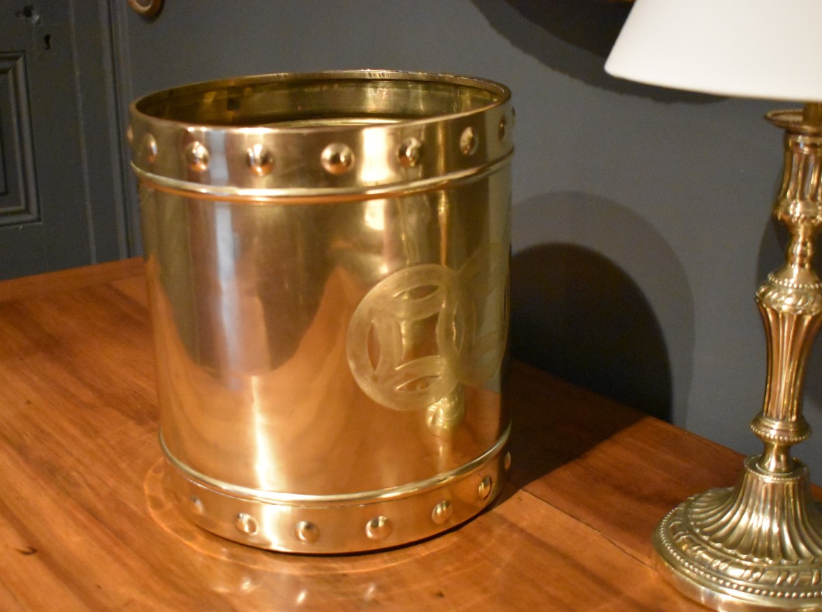 Brass Wastepaper Basket-photo-3