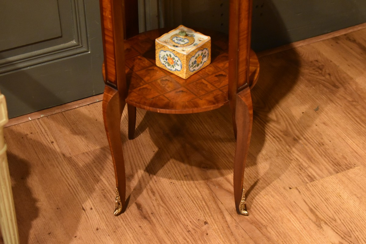 Petite table d'appoint en marqueterie-photo-4
