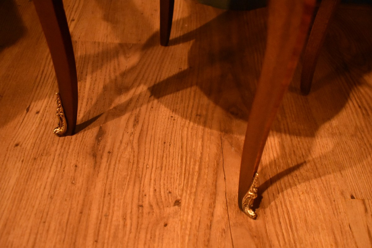 Petite table d'appoint en marqueterie-photo-4
