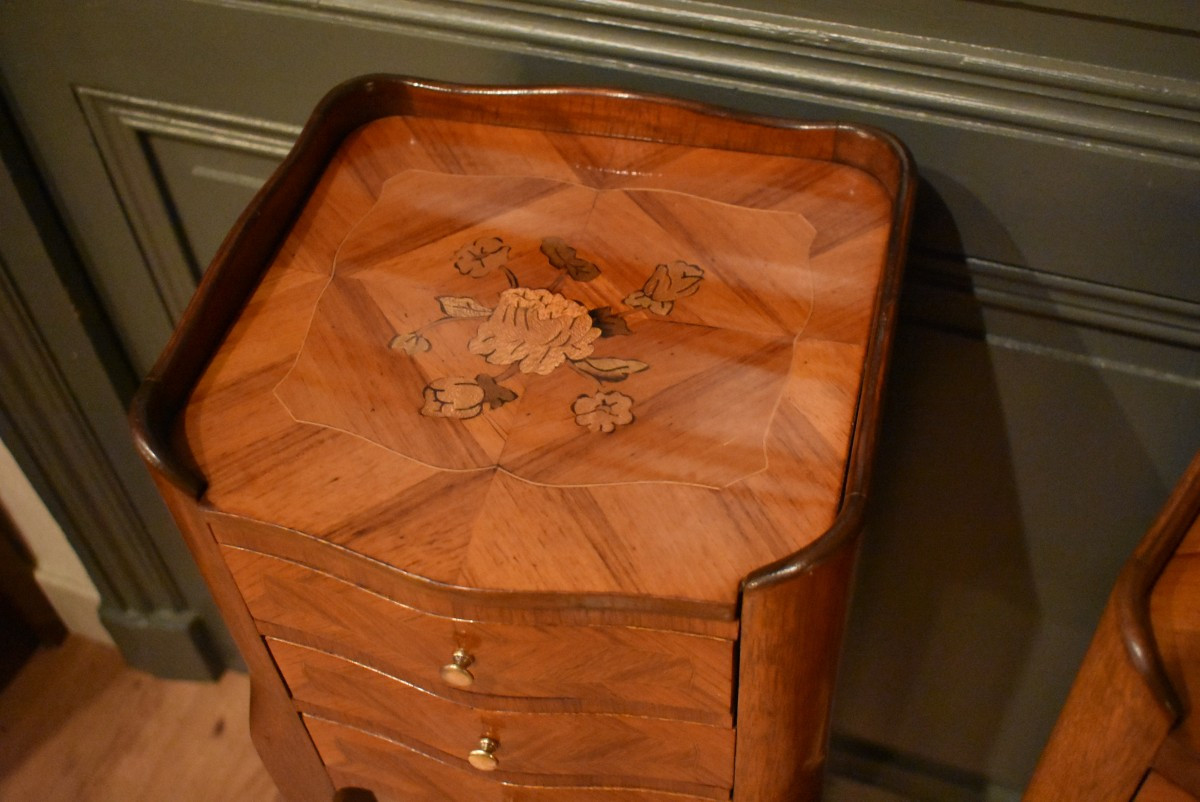 Pair Of Louis XV Small Bedside Tables-photo-1