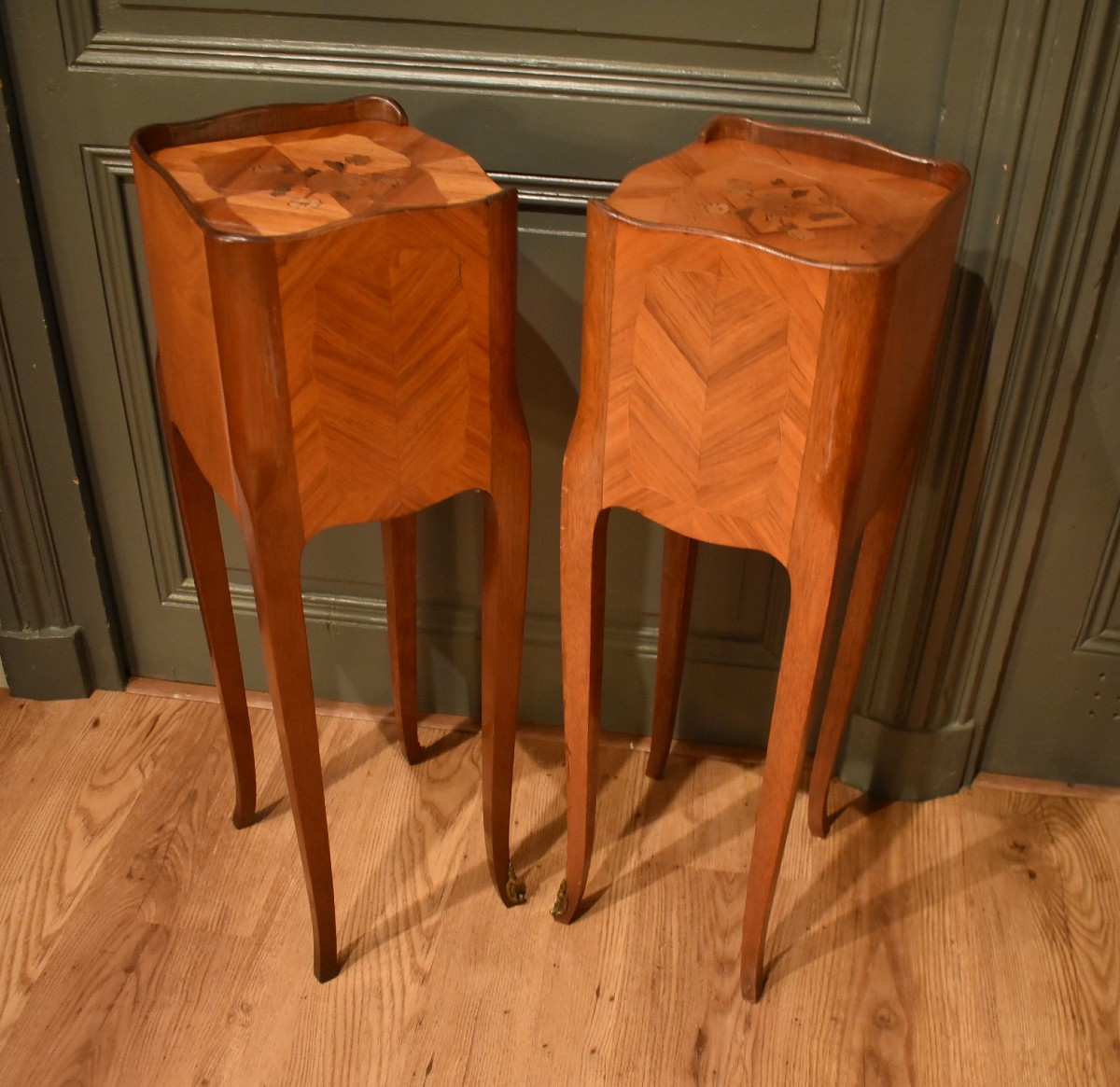 Pair Of Louis XV Small Bedside Tables-photo-3