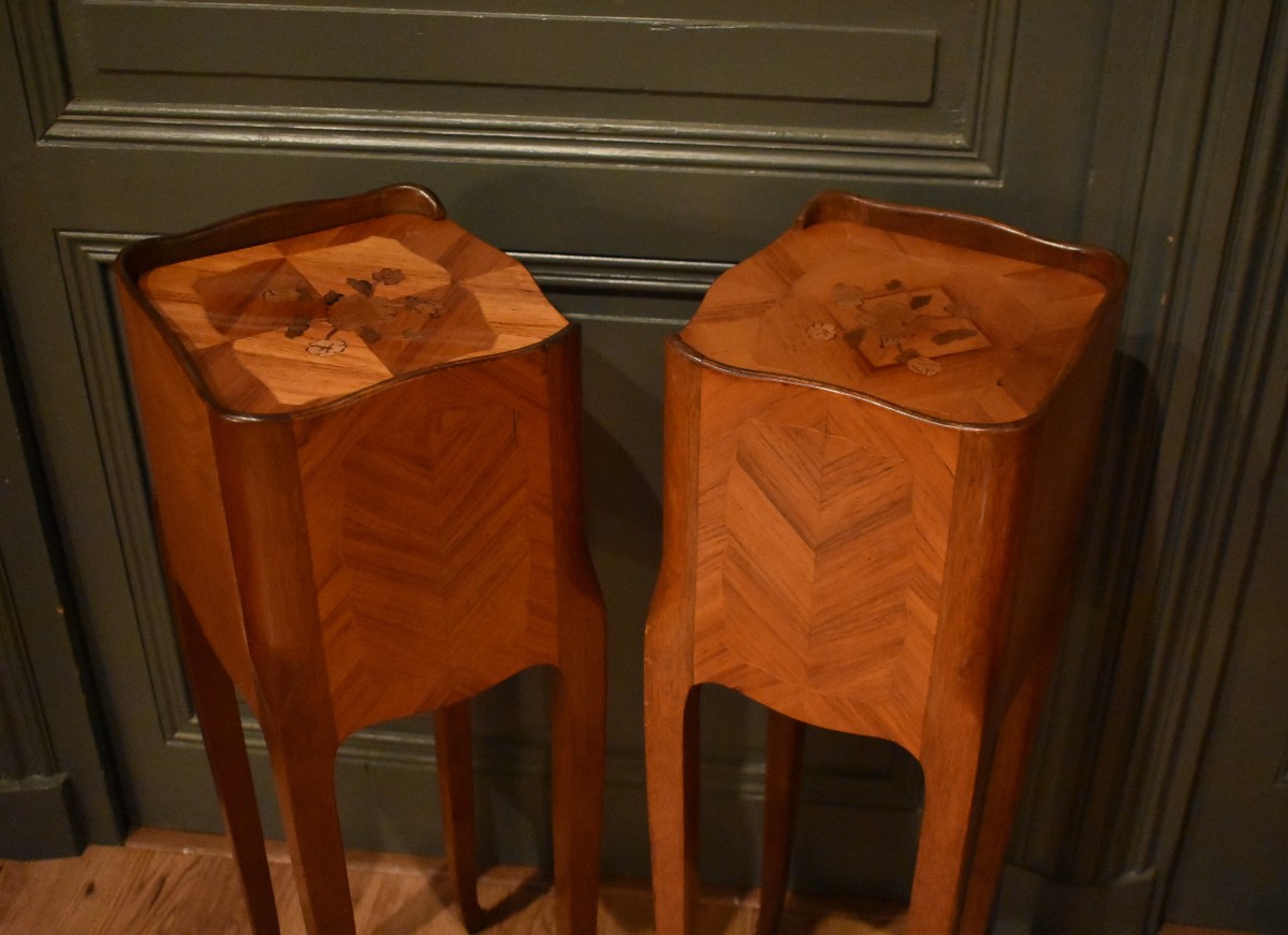 Pair Of Louis XV Small Bedside Tables-photo-4