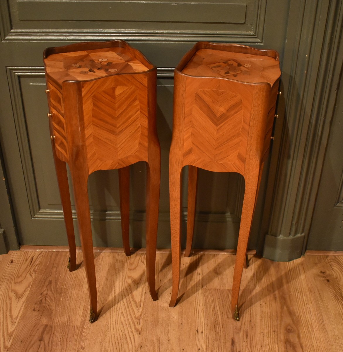 Pair Of Louis XV Small Bedside Tables-photo-6