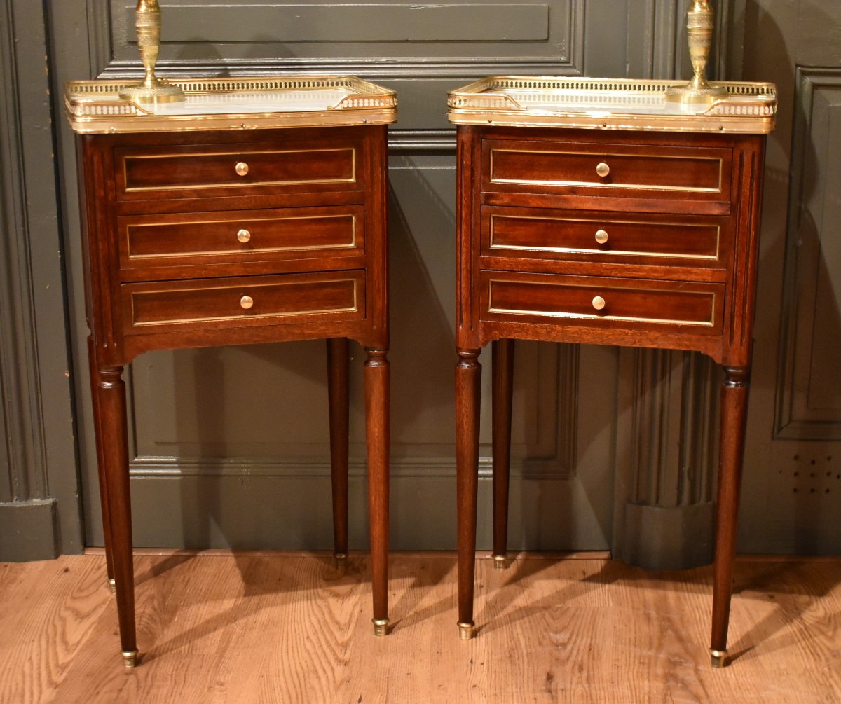 Paire de chevets de style Louis XVI-photo-2