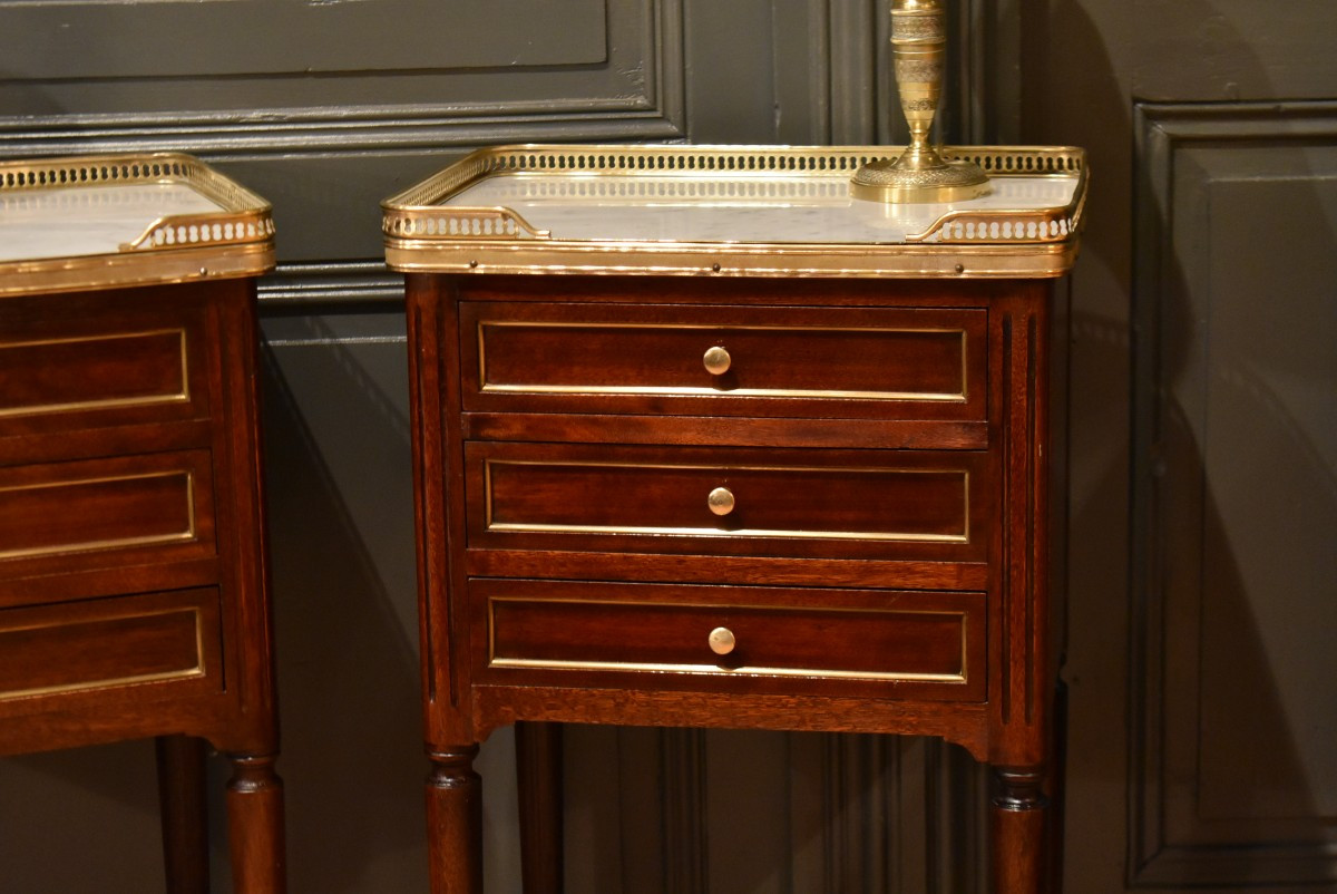Paire de chevets de style Louis XVI-photo-3