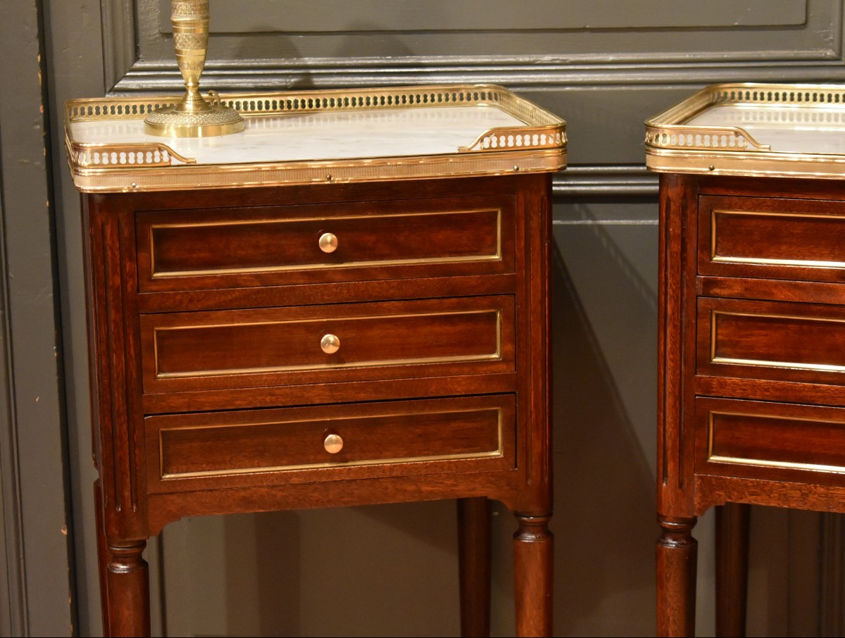 Paire de chevets de style Louis XVI-photo-4