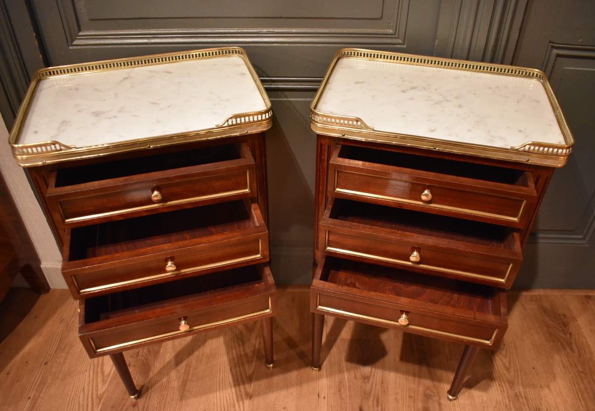 Paire de chevets de style Louis XVI-photo-3
